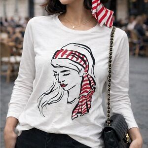 Chico’s Graphic Print Top Size 0 (S) Parisian Chic Casual see photos